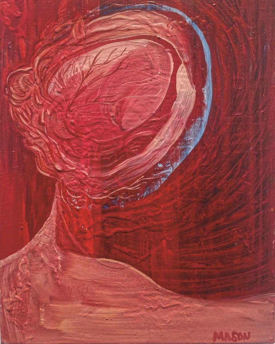 "Love Your Brain" self portrait, artist: Mason Gehring